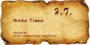 Hutka Tímea névjegykártya